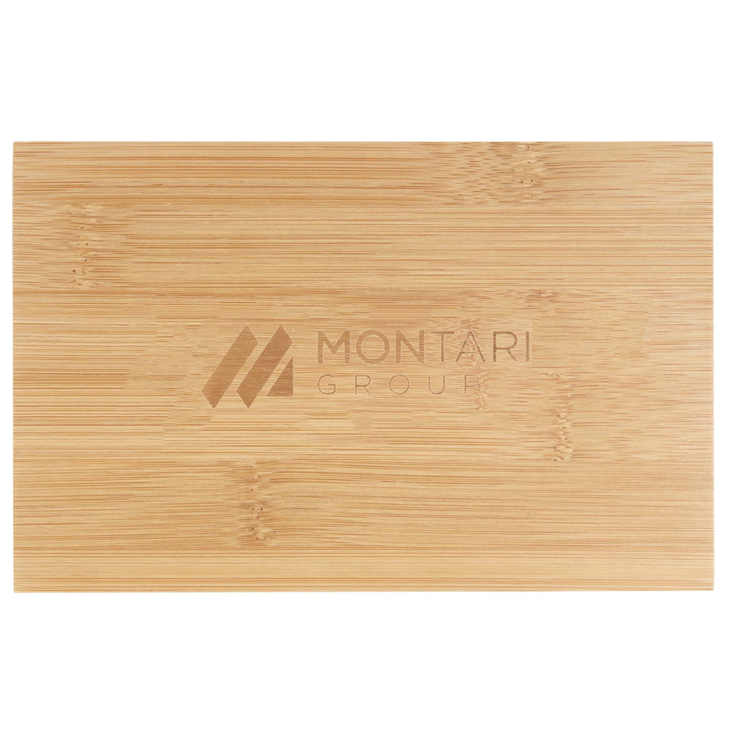 Bamboo Wine Accessory Gift Set, 4 Pieces Laser Engraving - Natural - Front