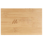 Bamboo Wine Accessory Gift Set, 4 Pieces Laser Engraving - Natural - Front