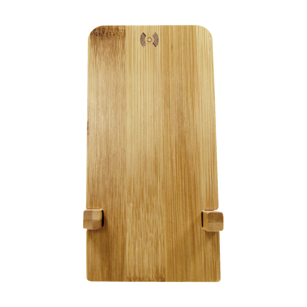 Bamboo Wireless Charging Phone Stand - Bamboo - front