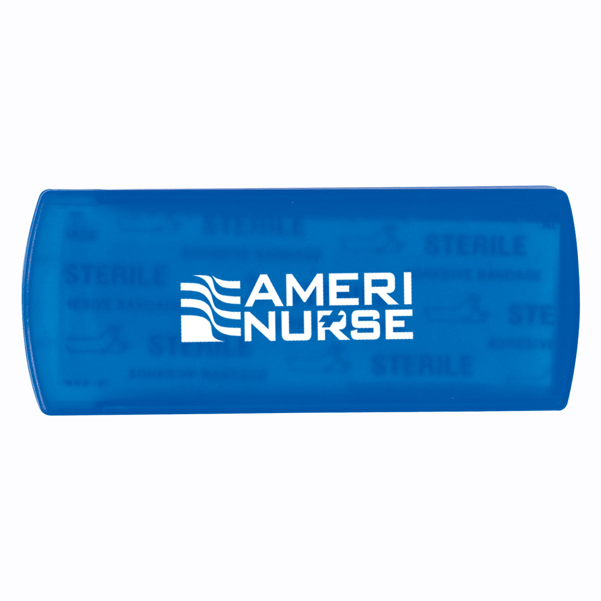 Bandages in a Plastic Case - Blue - Pad Print
