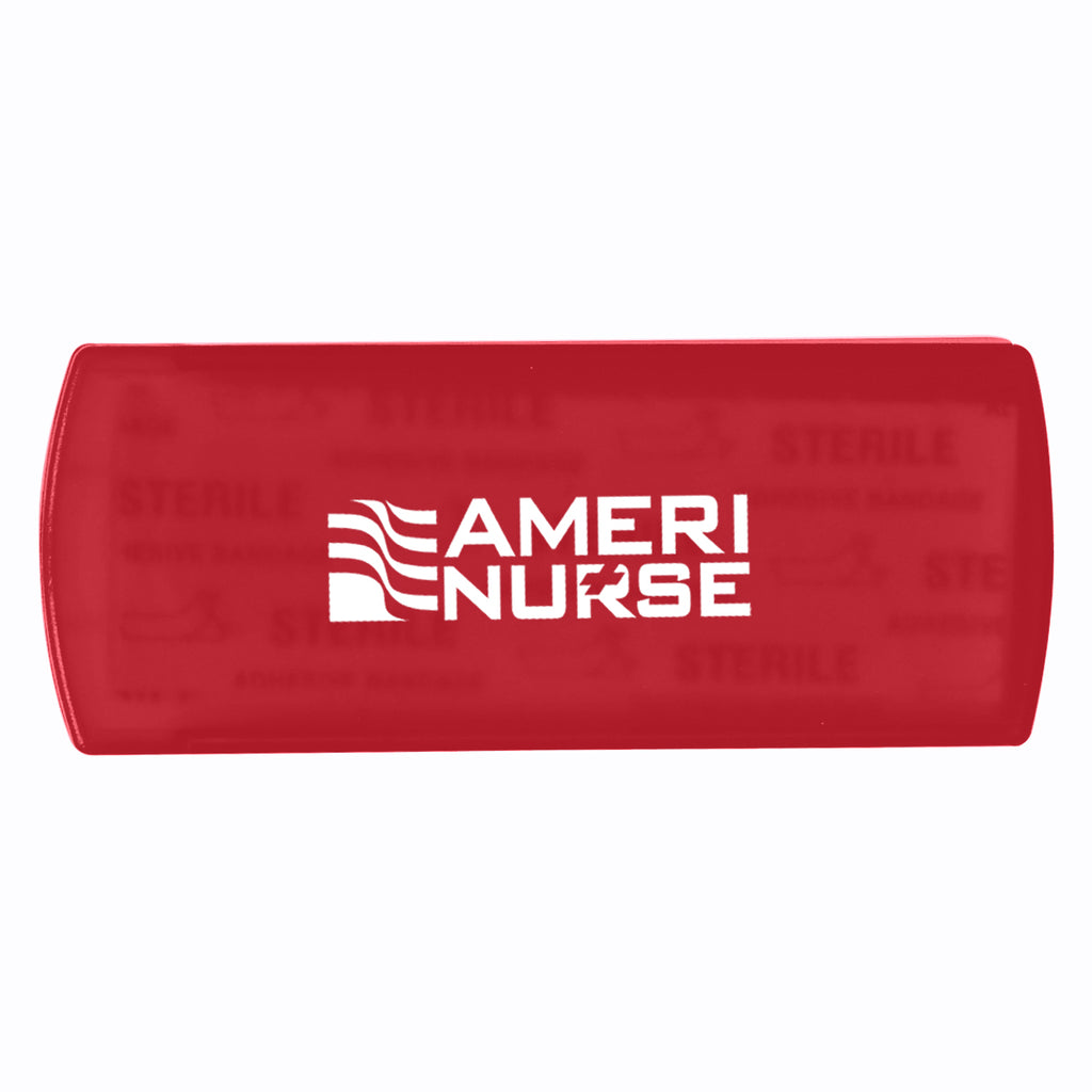 Bandages in a Plastic Case - Red - Pad Print