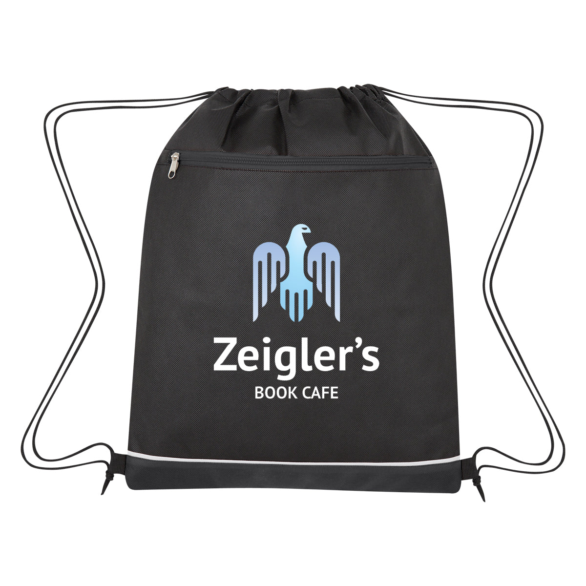 Bandura Drawstring Bag, Non-Woven and Recycled - Black with Black - Colorbrite