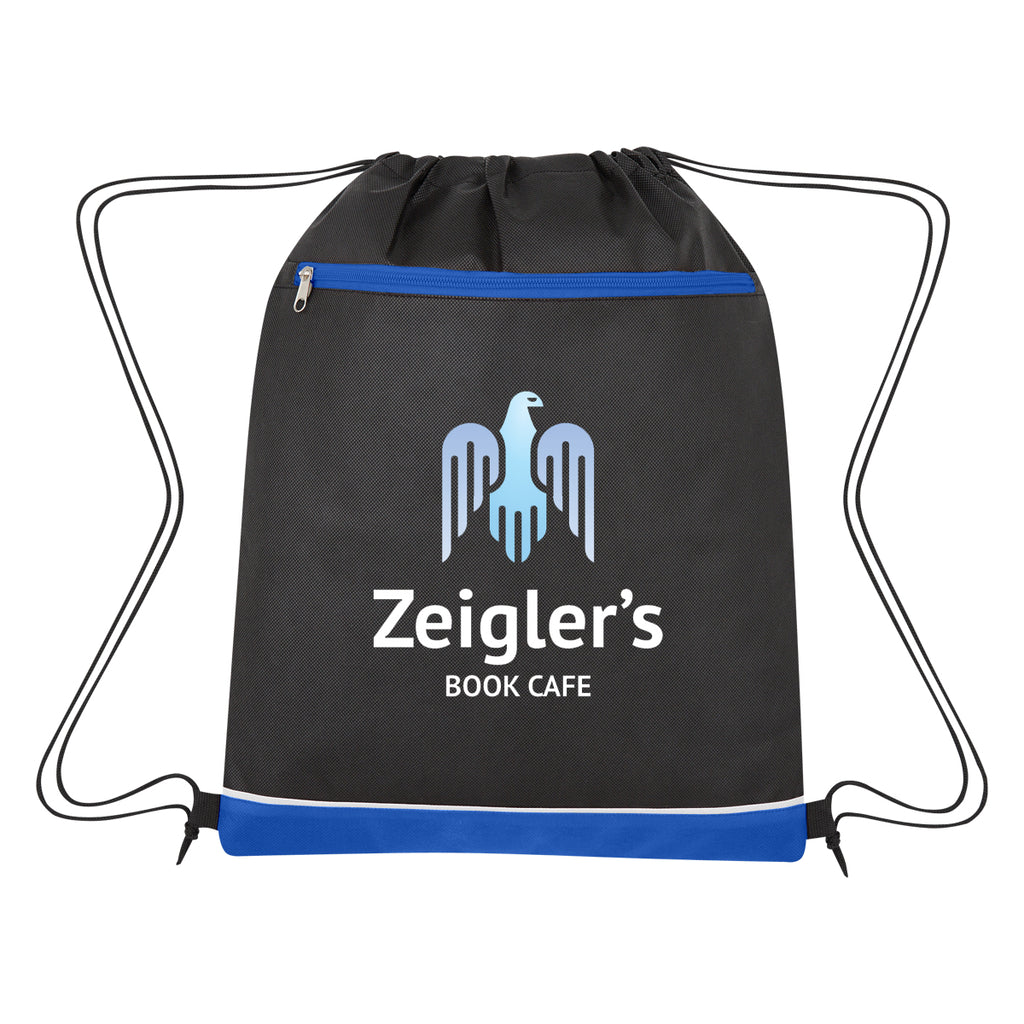 Bandura Drawstring Bag, Non-Woven and Recycled - Blue - Colorbrite