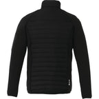 Banff Hybrid Quilted Puffer Jacket for Men Debossing - Black/Black - Front Flat