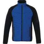 Banff Hybrid Quilted Puffer Jacket for Men Debossing - New Royal/Black - Back Flat