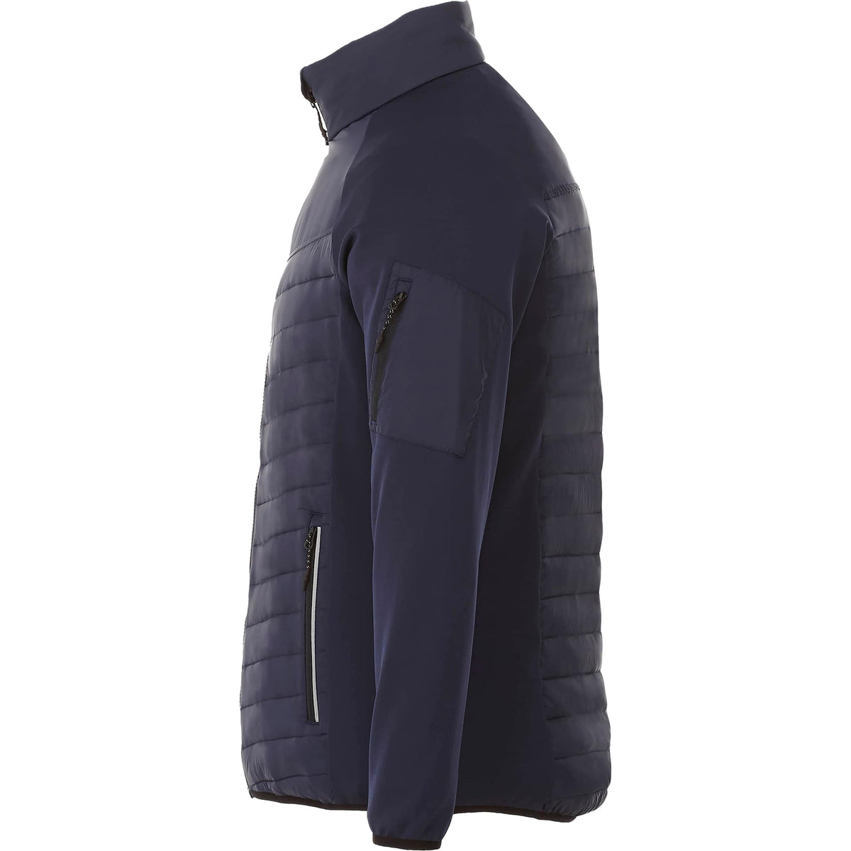 Banff Hybrid Quilted Puffer Jacket for Men Debossing - Vintage Navy/Vintage Navy - Left Side