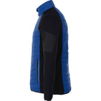 Banff Hybrid Quilted Puffer Jacket for Men Embroidery - New Royal/Black - Left Side
