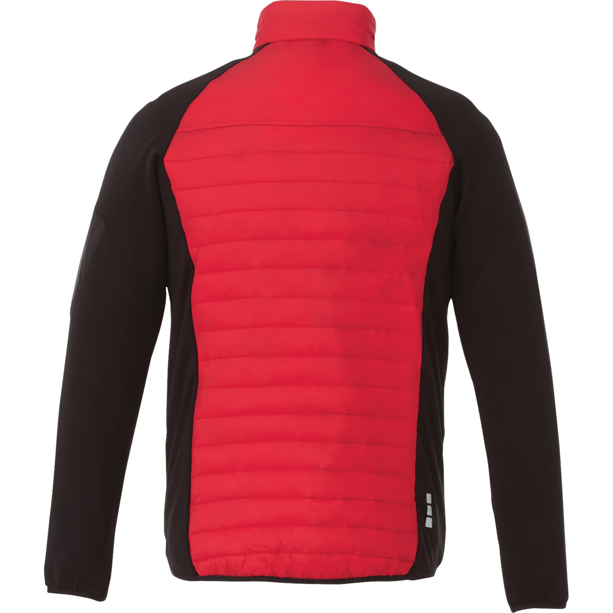 Banff Hybrid Quilted Puffer Jacket for Men Laser Engraving - Team Red/Black - Back Flat