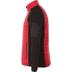 Banff Hybrid Quilted Puffer Jacket for Men Laser Engraving - Team Red/Black - Left Side