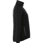 Banff Hybrid Quilted Puffer Jacket for Women Debossing - Black/Black - Right Side