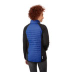 Banff Hybrid Quilted Puffer Jacket for Women Debossing - New Royal/Black - Back On Model