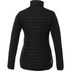Banff Hybrid Quilted Puffer Jacket for Women Embroidery - Black/Black - Flat
