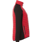 Banff Hybrid Quilted Puffer Jacket for Women Embroidery - Team Red/Black - Right Side
