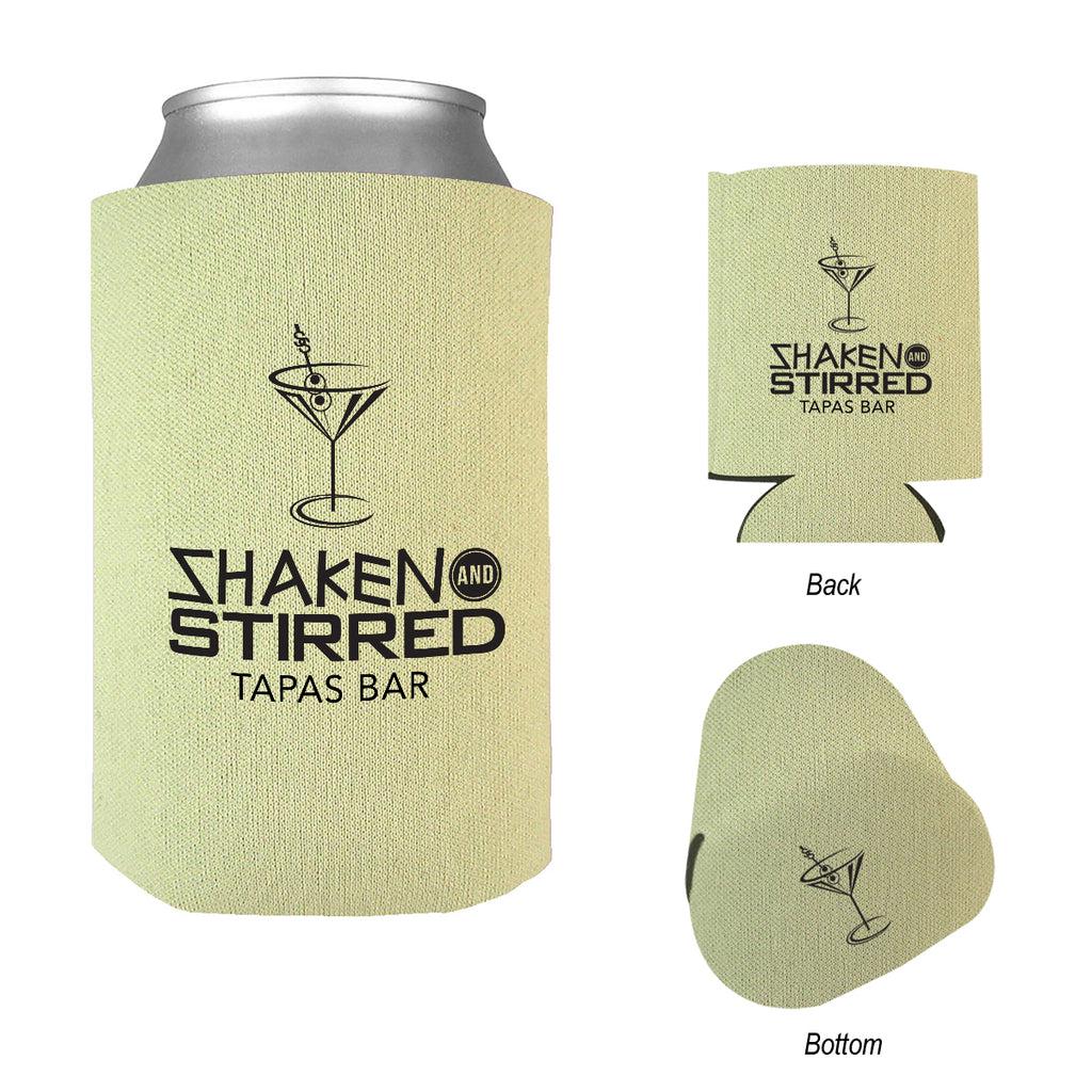 Bargain Jr Kan-Tastic Can Cooler, 12 oz - Khaki - Silk Screen