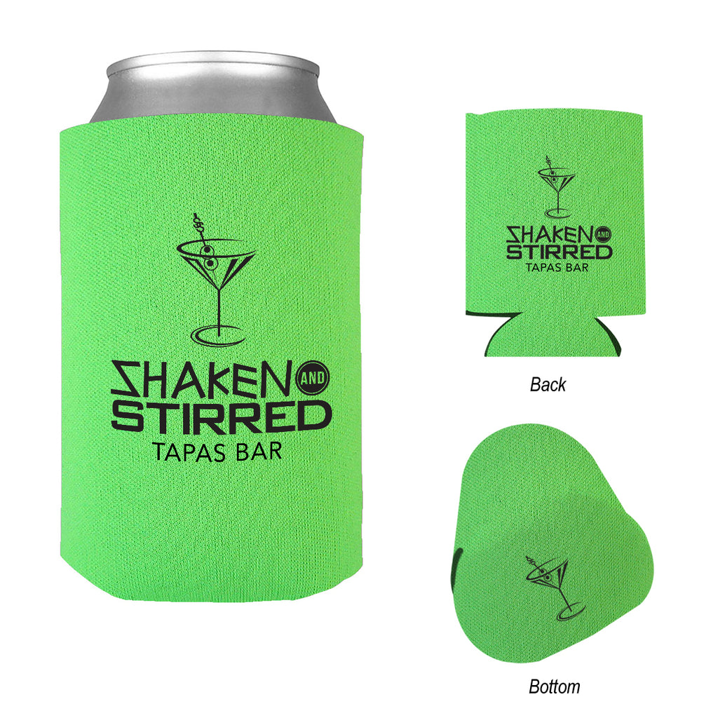 Bargain Jr Kan-Tastic Can Cooler, 12 oz - Lime Green - Silk Screen