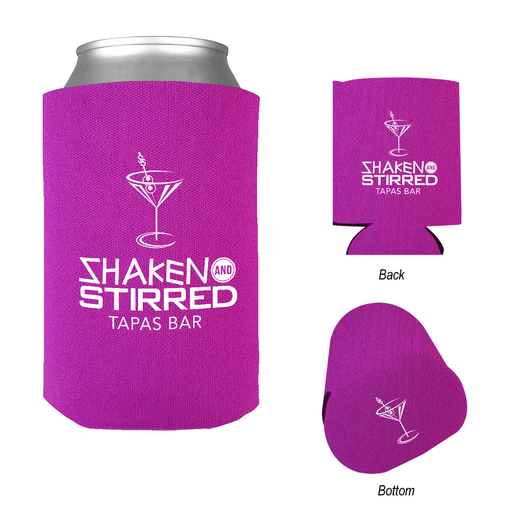 Bargain Jr Kan-Tastic Can Cooler, 12 oz - Magenta - Silk Screen