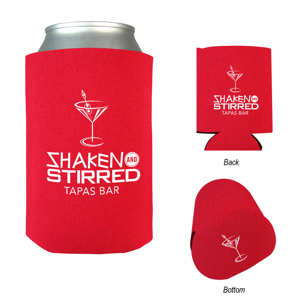 Bargain Jr Kan-Tastic Can Cooler, 12 oz - Red - Silk Screen
