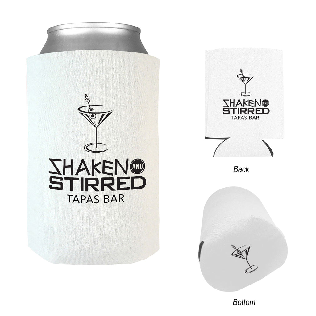 Bargain Jr Kan-Tastic Can Cooler, 12 oz - White - Silk Screen