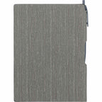 Bari Wood Look Notebook with Pen, 6 x 8.5 Inches - Gray - Back