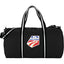 Barrel Weekender Duffel Bag in Cotton Canvas, 22 Inches Transfer - Black - Front