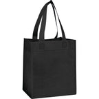 Basic Non-Woven Grocery Tote, 12 x 10.5 Inches Full Color - Black - Photo 2