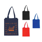 Basic Non-Woven Grocery Tote, 12 x 10.5 Inches Full Color - Navy - Front Group