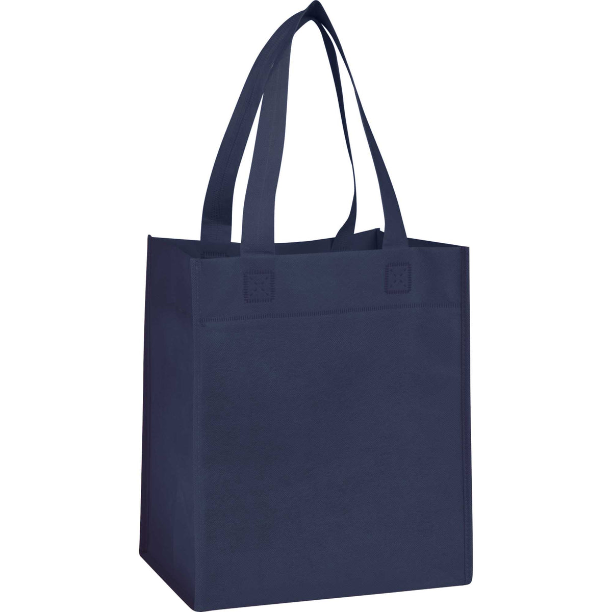 Basic Non-Woven Grocery Tote, 12 x 10.5 Inches Full Color - Navy - Photo 2