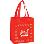 Basic Non-Woven Grocery Tote, 12 x 10.5 Inches Full Color - Red - Photo