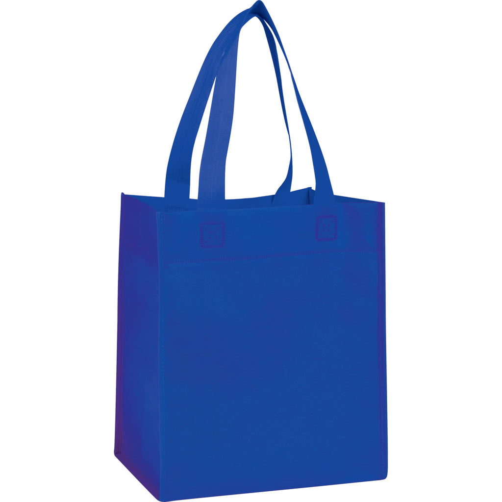 Basic Non-Woven Grocery Tote, 12 x 10.5 Inches Full Color - Royal - Photo 2