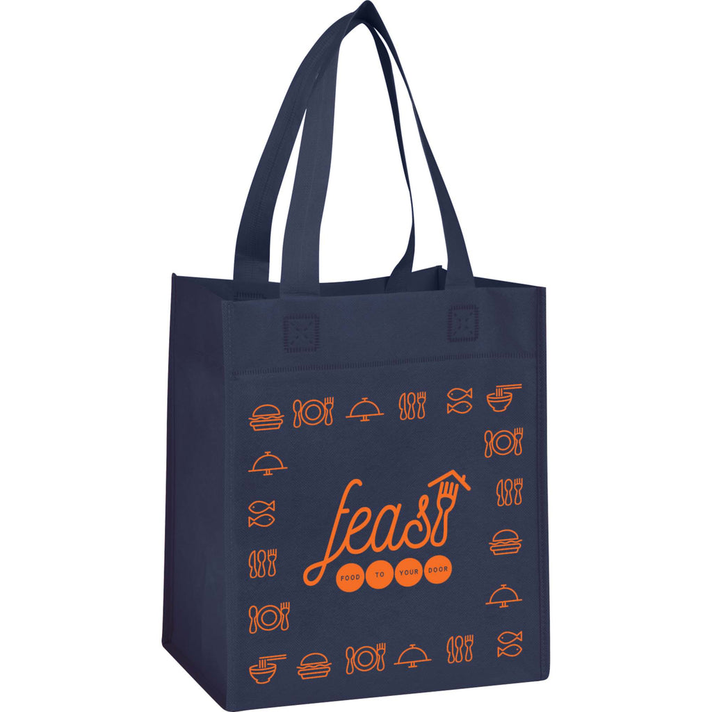 Basic Non-Woven Grocery Tote, 12 x 10.5 Inches - Navy - Photo