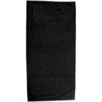Basic Weight Cotton Beach Towel in Colors, 30 x 60 Inches - Black - Front