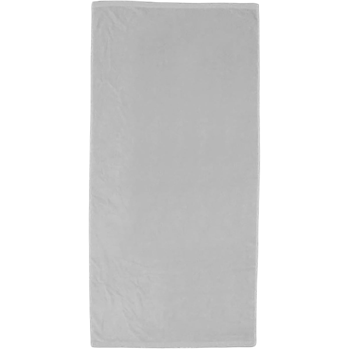 Basic Weight Cotton Beach Towel in Colors, 30 x 60 Inches - Gray - Front