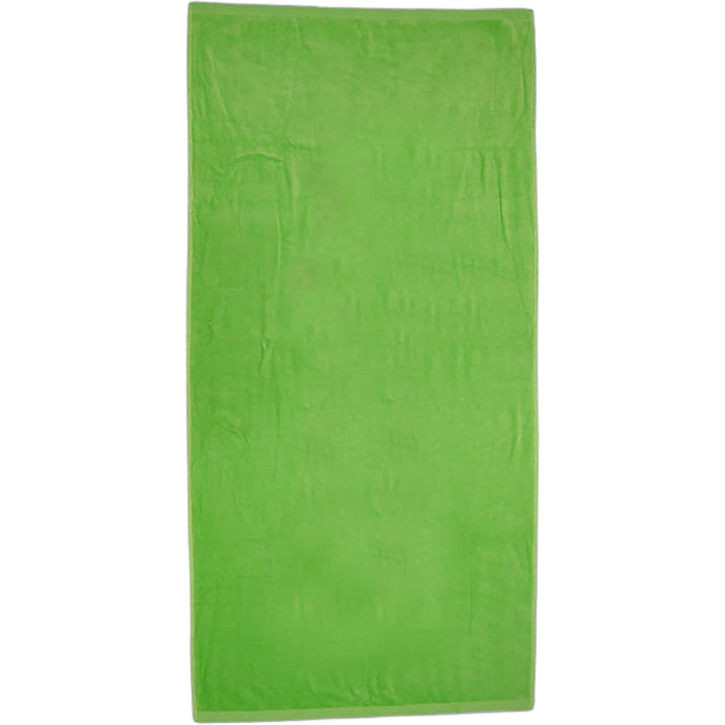 Basic Weight Cotton Beach Towel in Colors, 30 x 60 Inches - Lime - Front
