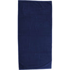 Basic Weight Cotton Beach Towel in Colors, 30 x 60 Inches - Navy - Front