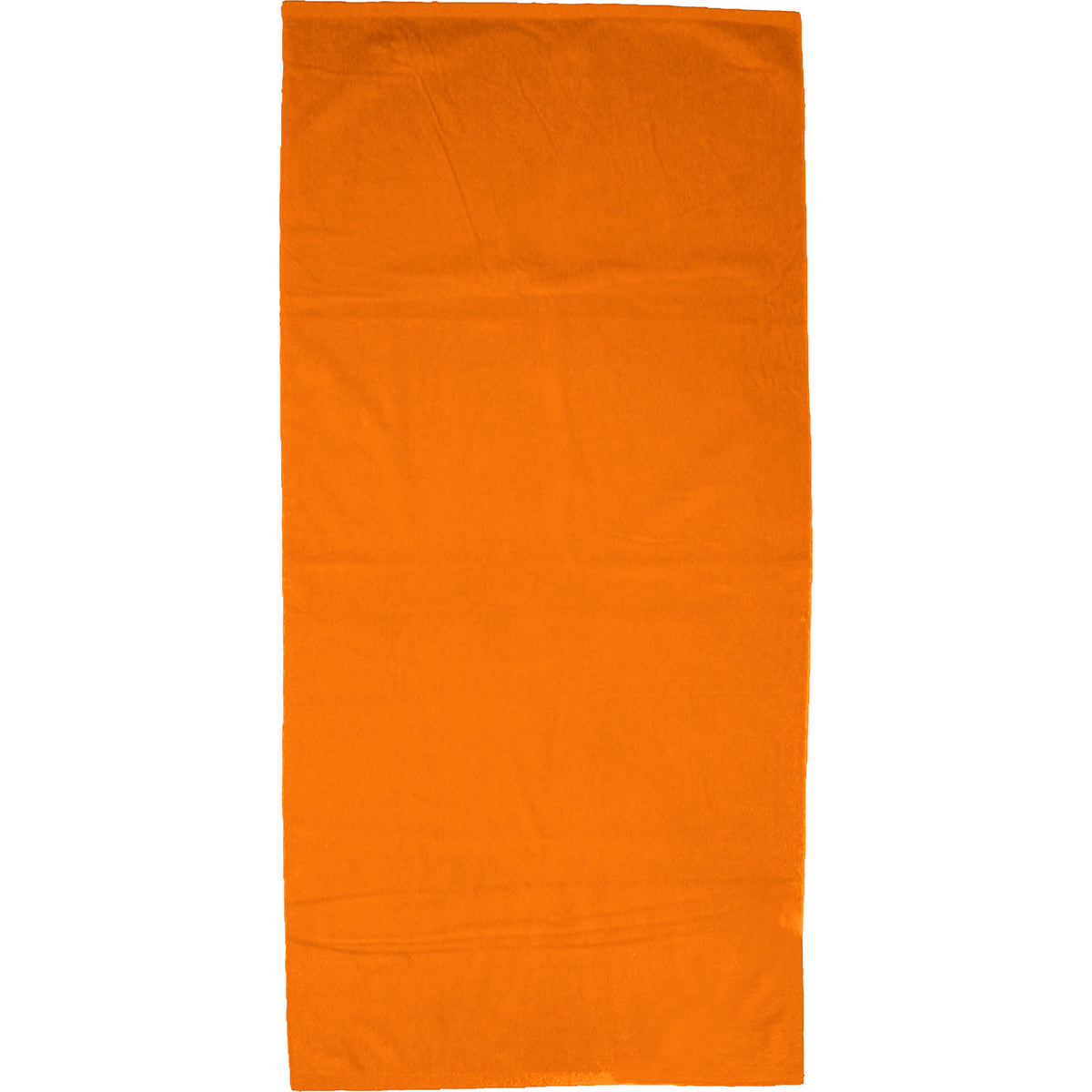 Basic Weight Cotton Beach Towel in Colors, 30 x 60 Inches - Orange - Front