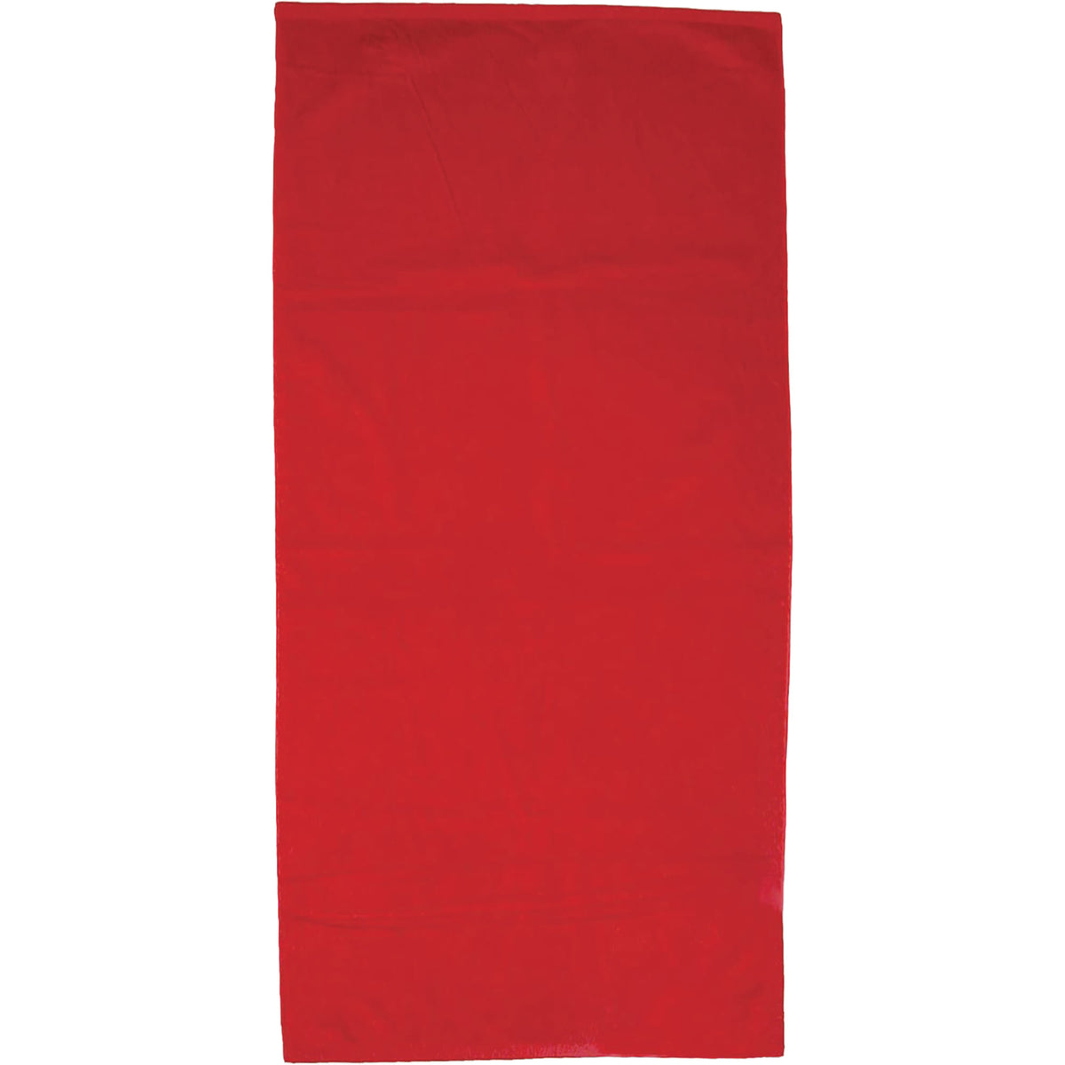 Basic Weight Cotton Beach Towel in Colors, 30 x 60 Inches - Red - Front
