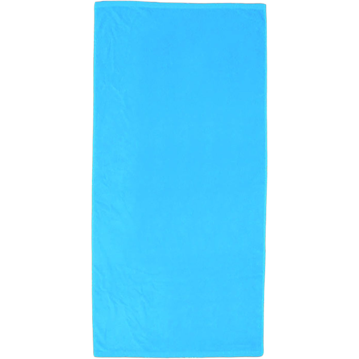 Basic Weight Cotton Beach Towel in Colors, 30 x 60 Inches - Turquoise - Front