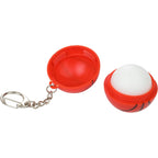 Basketball Lip Balm Keychain with SPF 15 - Orange - Right Angle