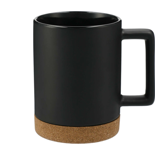 Bates Ceramic Mug with Cork Base, 15 oz Laser Engraving