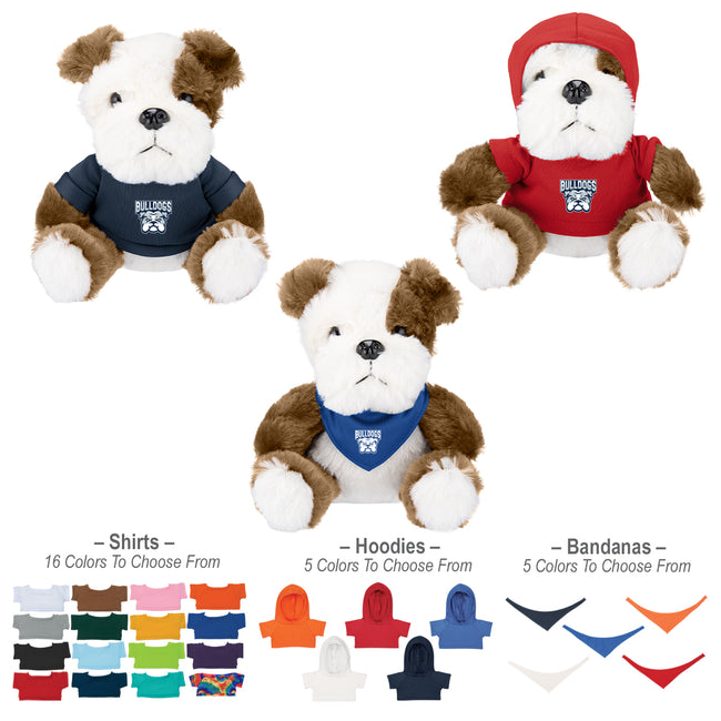 Baxter Bulldog Plush Toy, 6 Inch