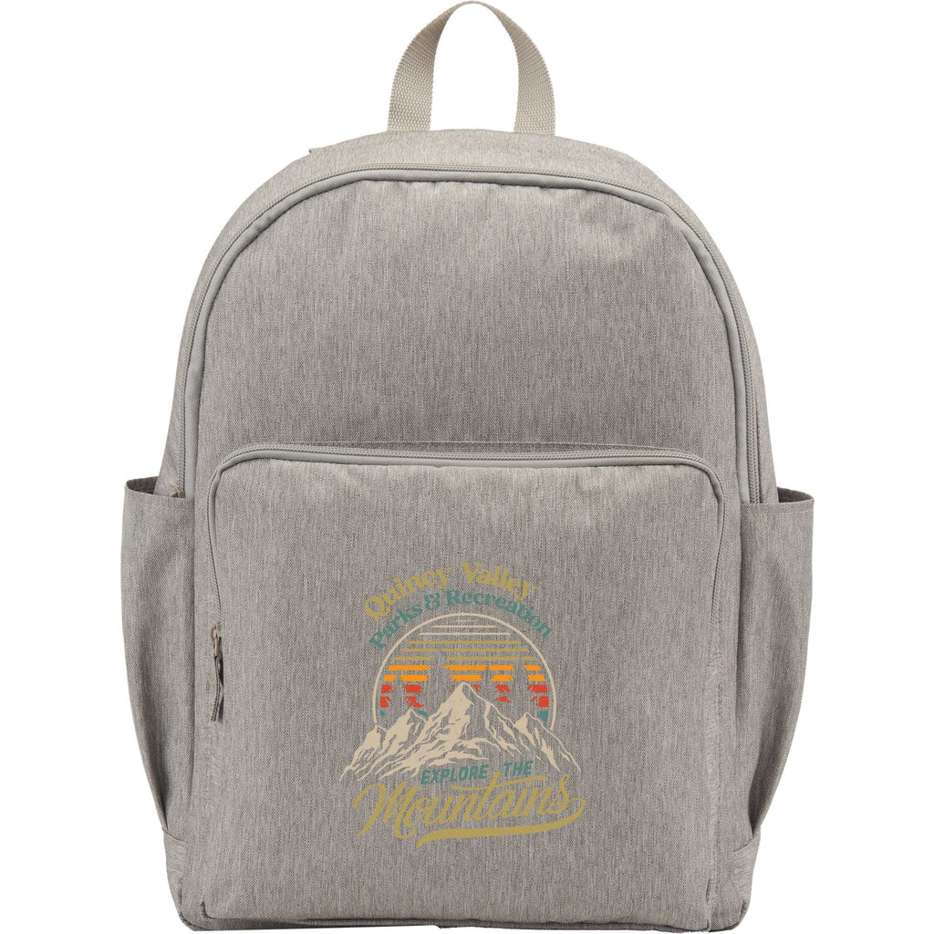Baye Recycled Laptop Backpack, 15 Inch Transfer - Gray - Front