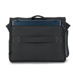Baylor Laptop Messenger Bag with Trolley Strap Embroidery - Black - View 4