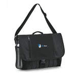 Baylor Laptop Messenger Bag with Trolley Strap Transfer - Black - View 1