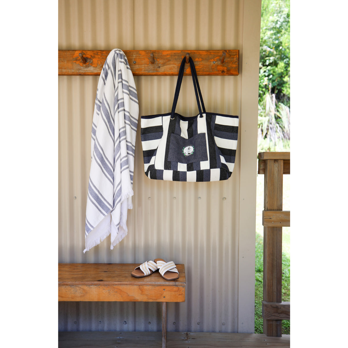 Bayside Boat Bag and Oversized Resort Towel Set Transfer - Bayside Stripe - View 7