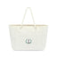 Bayside Recycled Cotton Boat Bag with Rope Handles Embroidery - Natural - View 1