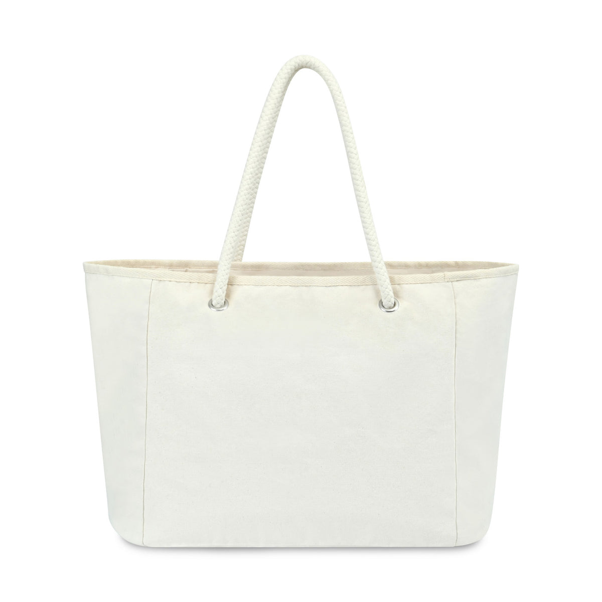 Bayside Recycled Cotton Boat Bag with Rope Handles Embroidery - Natural - View 3