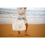 Bayside Recycled Cotton Boat Bag with Rope Handles Embroidery - Natural - View 7