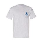 Bayside Unisex USA-Made Pocket T-Shirt - Ash - Front