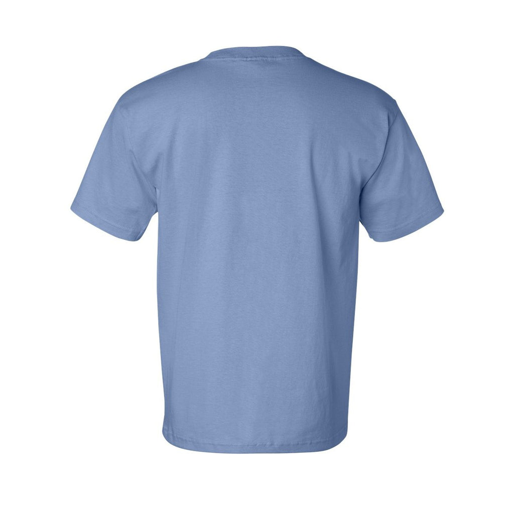 Bayside Unisex USA-Made Pocket T-Shirt - Carolina Blue - Back