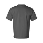 Bayside Unisex USA-Made Pocket T-Shirt - Charcoal - Back